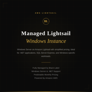 Managed AWS Windows LightSail virtual server instance dashboard Australia