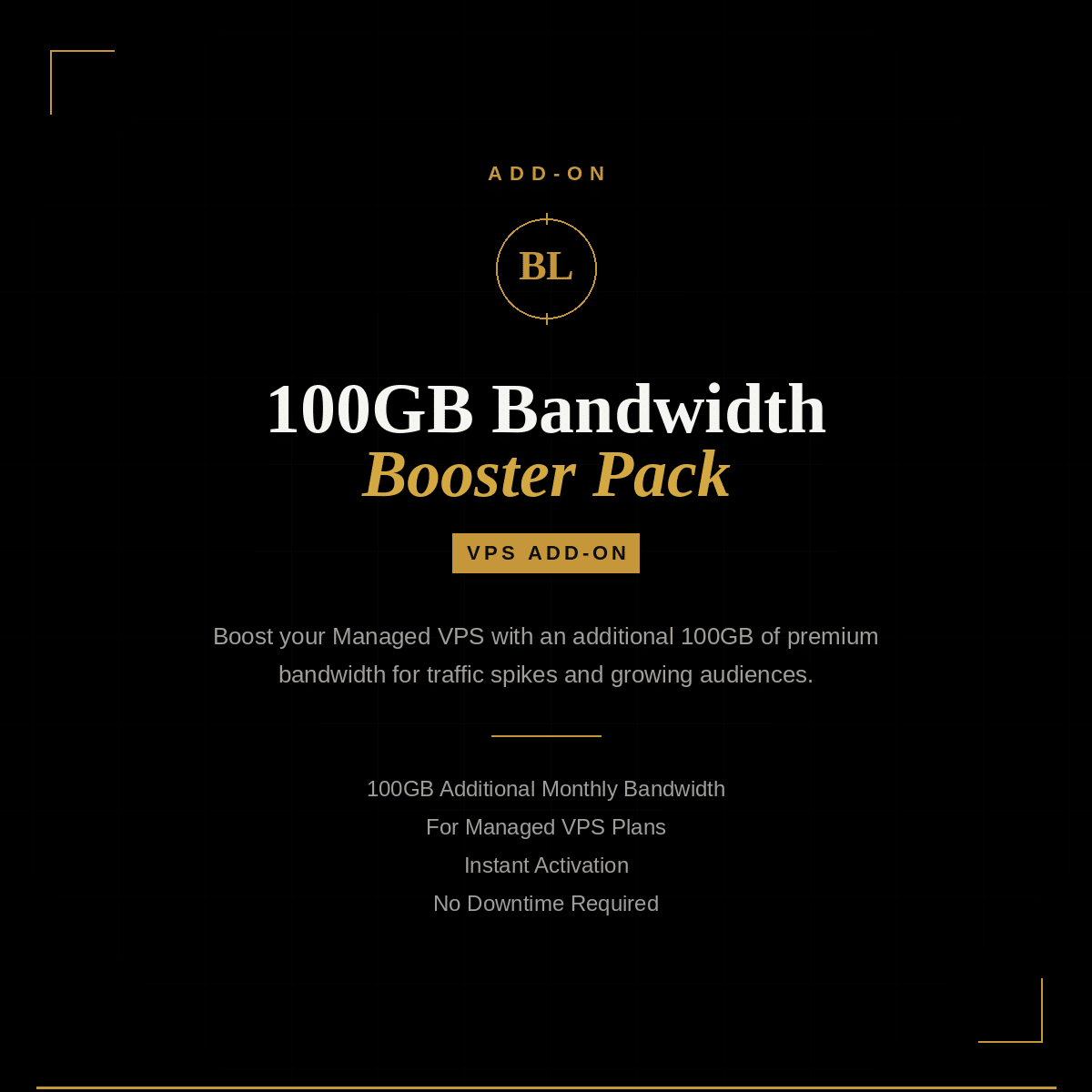 100GB additional hosting bandwidth pack for Australian managed web hosting
