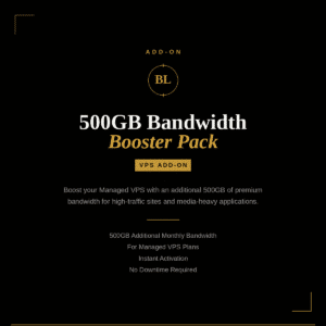 500GB additional bandwidth pack for Black Label managed hosting plans