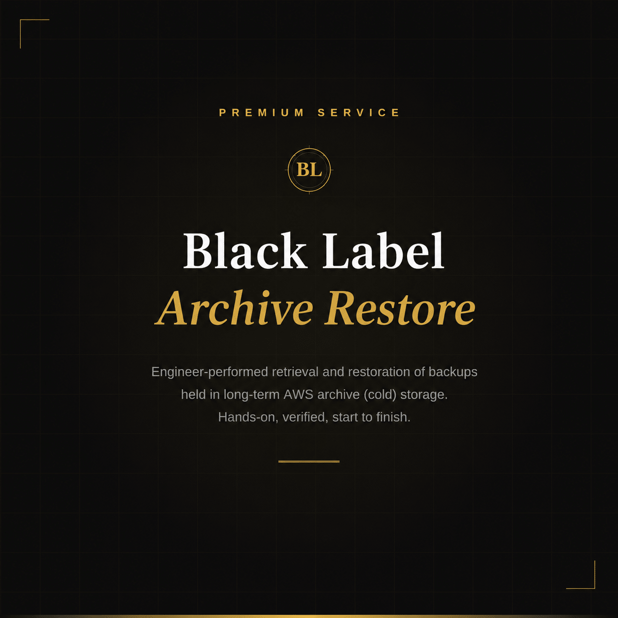 AWS archive restore service for long-term managed hosting backups Australia